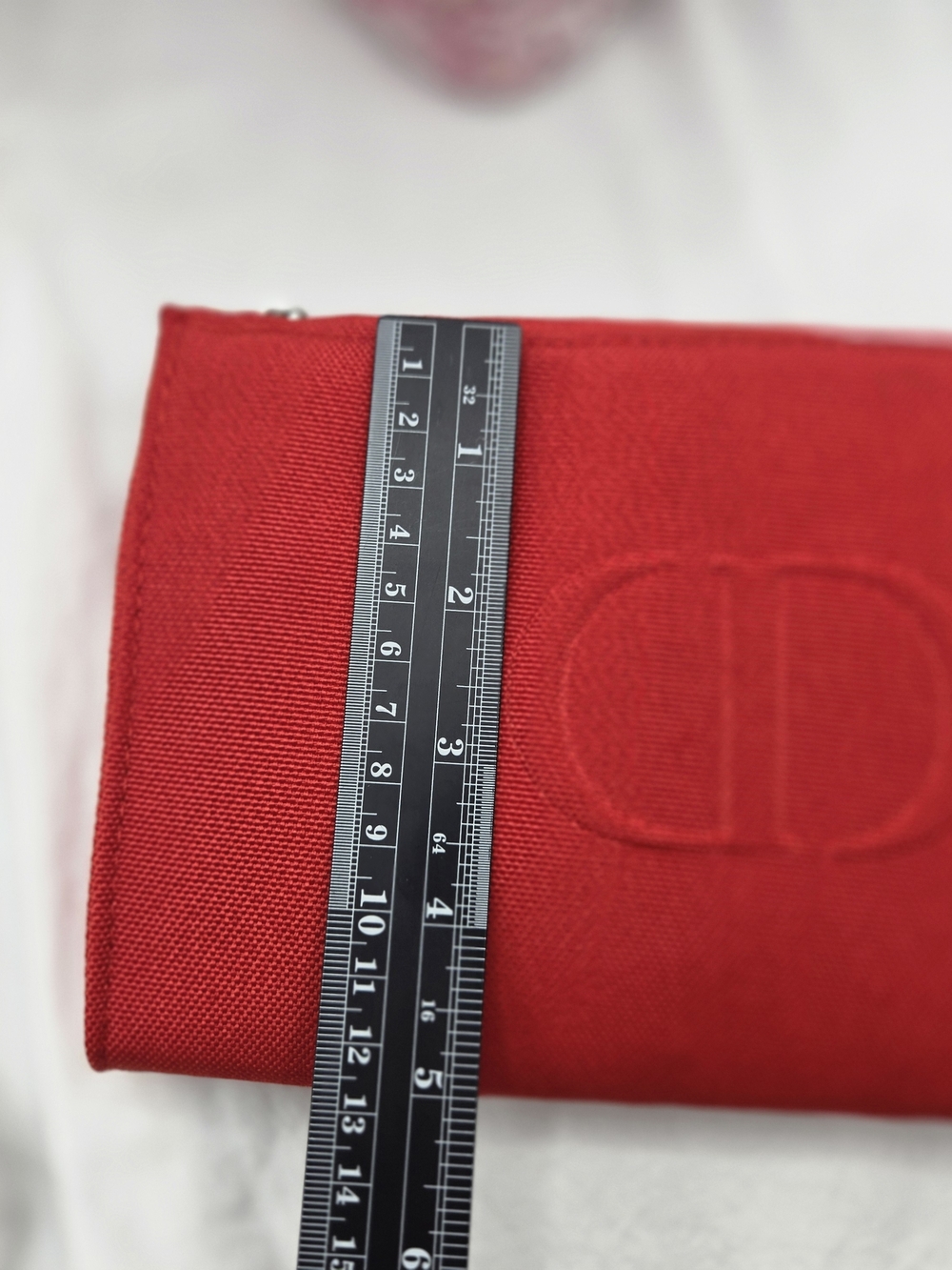 Dior White & Pink Floral Vanity Pouch and Red Cosmetic Clutch Set - Picture 14 of 14